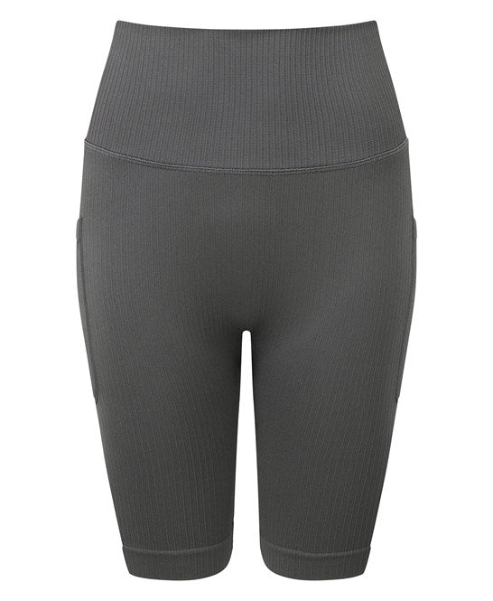 Tri Dri Ladys Ribbed Seamless Shorts.