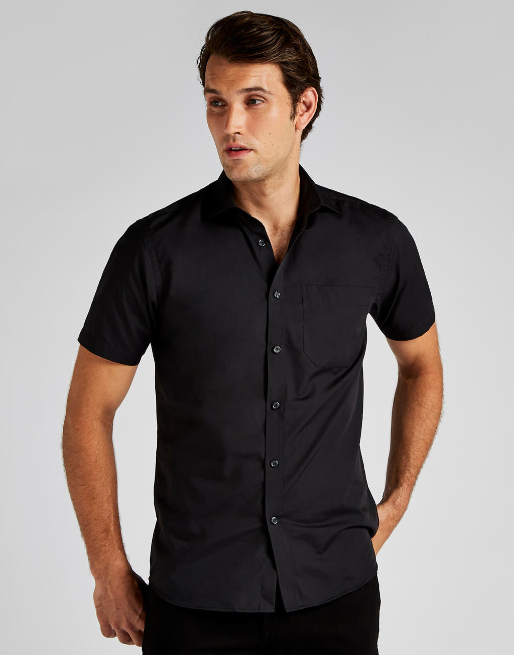 Kustom Kit Mens S/S Tailored Fit Poplin Shirt.