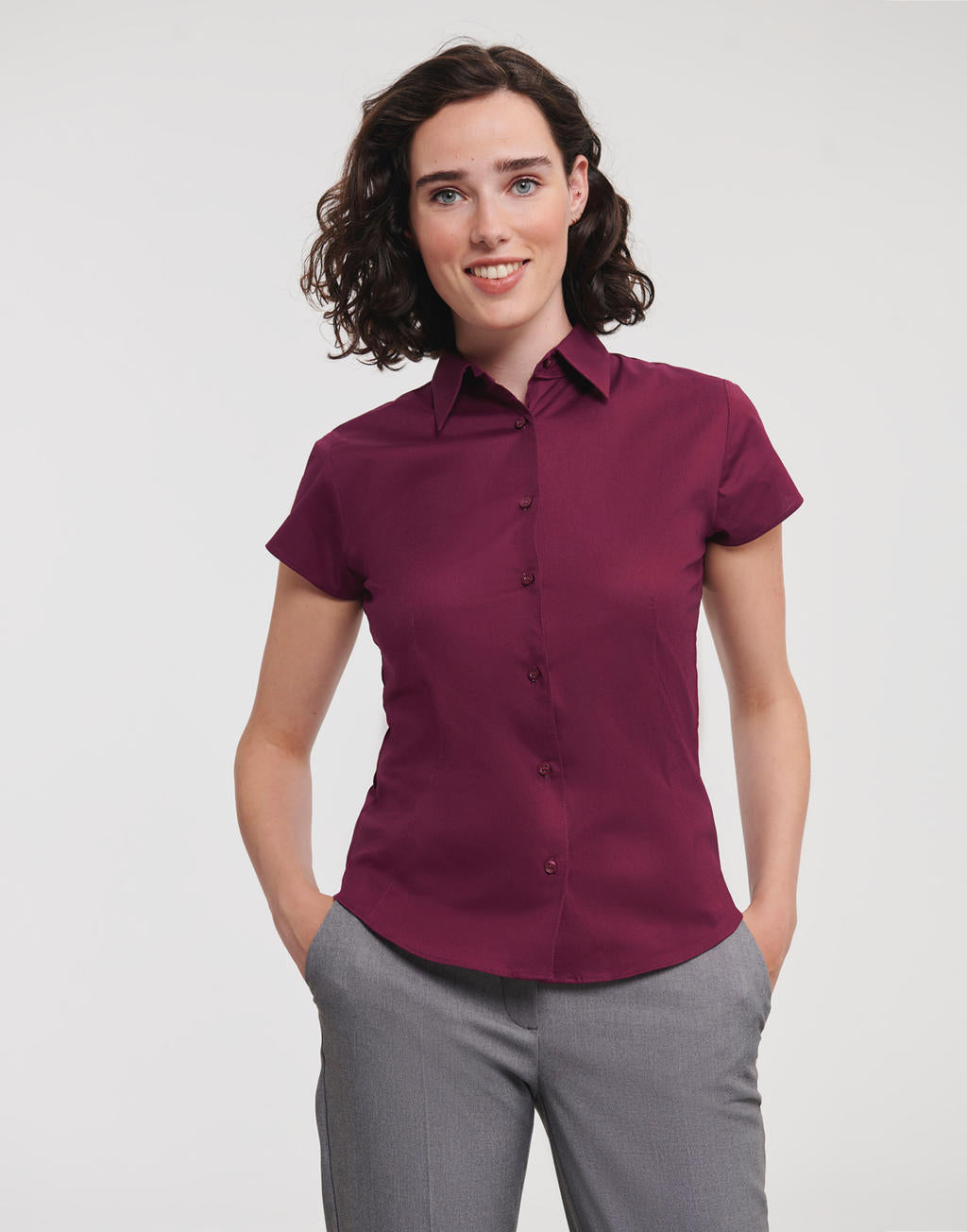 Russell Ladies Easy Care Fitted Shirt.