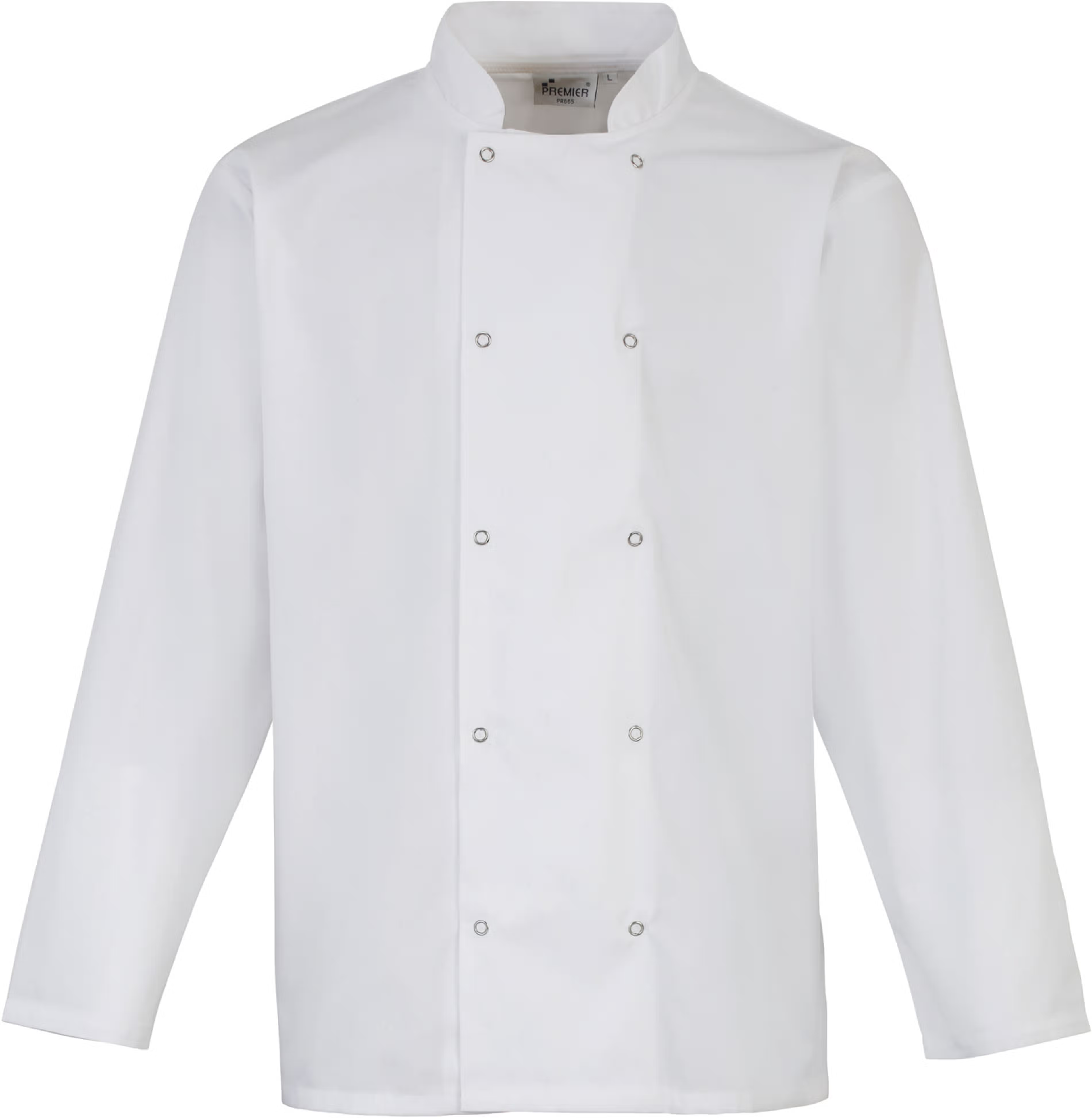 Premier Mens Studded Front L/S Chef's Jacket.