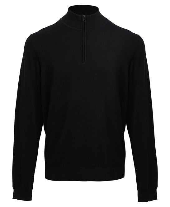 Premier Mens 1/4 zip Knitted Sweater