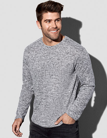 Stedman Mens Long Sleeve Knit Pullover.