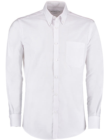 Kustom Kit Mens L/S Slim Fit Workwear Oxford Shirt.