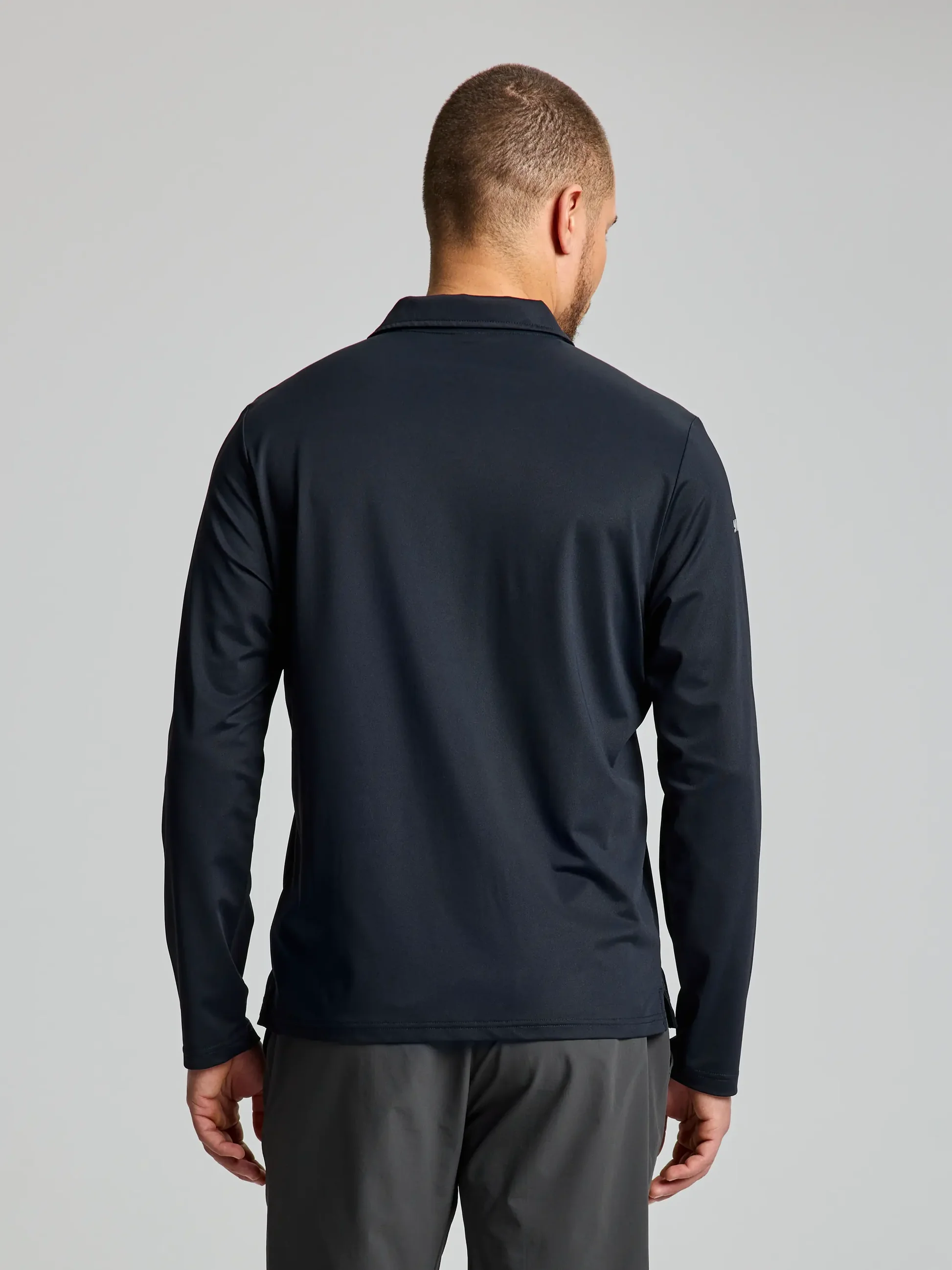 Slam Mens L/S Tech Pique Polo.