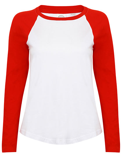 Skinnifit Ladies L/S Baseball Tee.