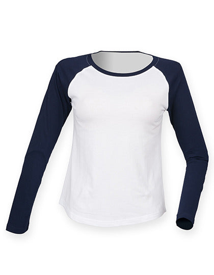 Skinnifit Ladies L/S Baseball Tee.