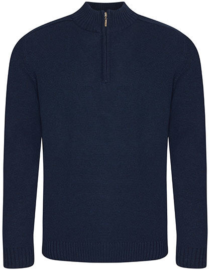 AWDis Mens Wakhan ¼ Regen Zip Knit Sweater