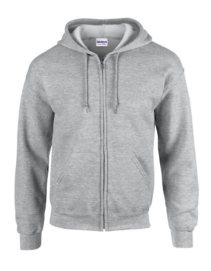 Gildan Heavy Blend Full Zip Hooded Sweatshirt.