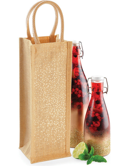 Westford Mill Shimmer Jute Bottle Bag