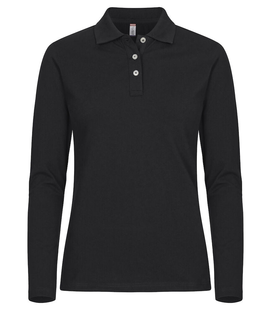 Clique Ladies Stretch Premium L/S Polo.