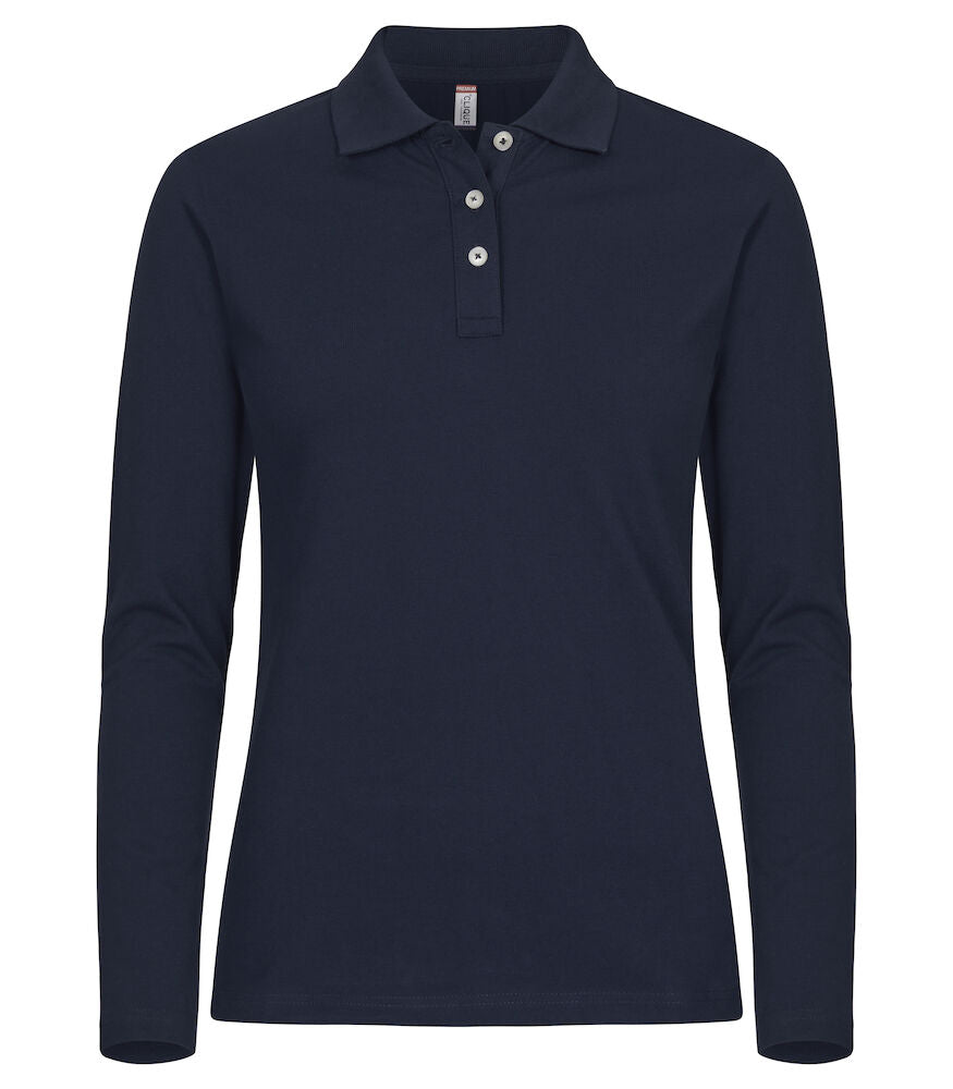 Clique Ladies Stretch Premium L/S Polo.