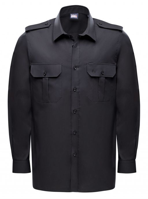 Marinepool Mens L/S Captain Noniron Shirt with pockets.