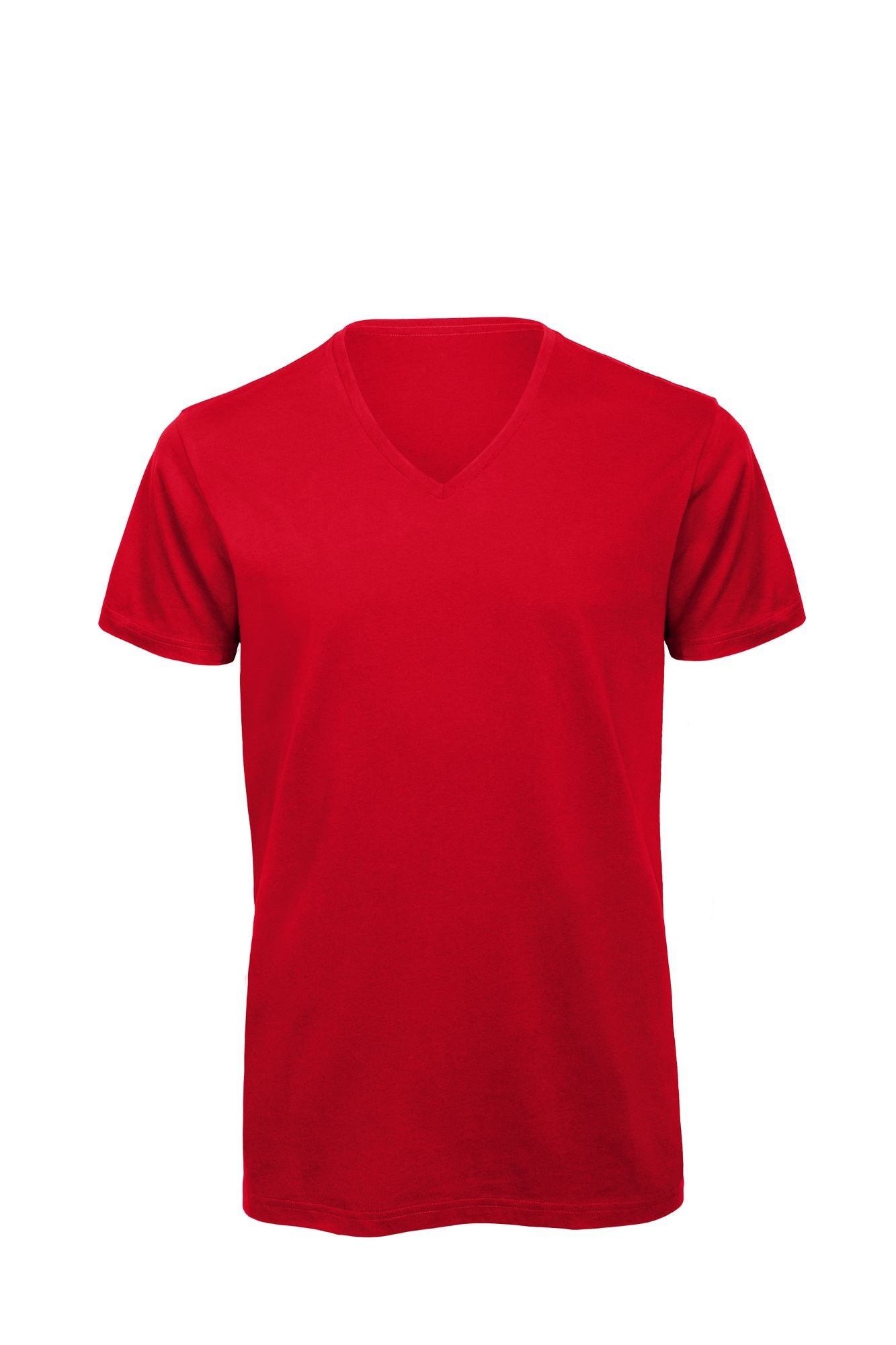 B&C Mens Organic Inspire V-Neck T-Shirt.