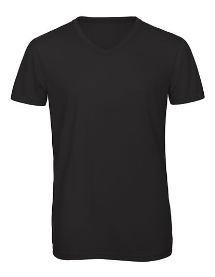 B&C Mens Triblend V-Neck T-Shirt.