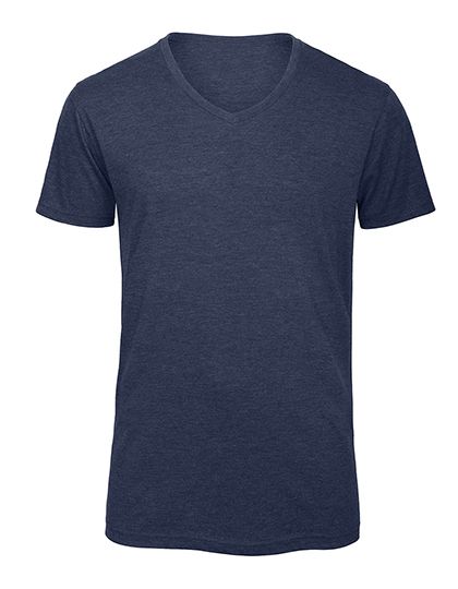 B&C Mens Triblend V-Neck T-Shirt.