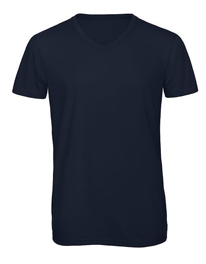 B&C Mens Triblend V-Neck T-Shirt.