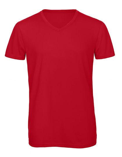 B&C Mens Triblend V-Neck T-Shirt.