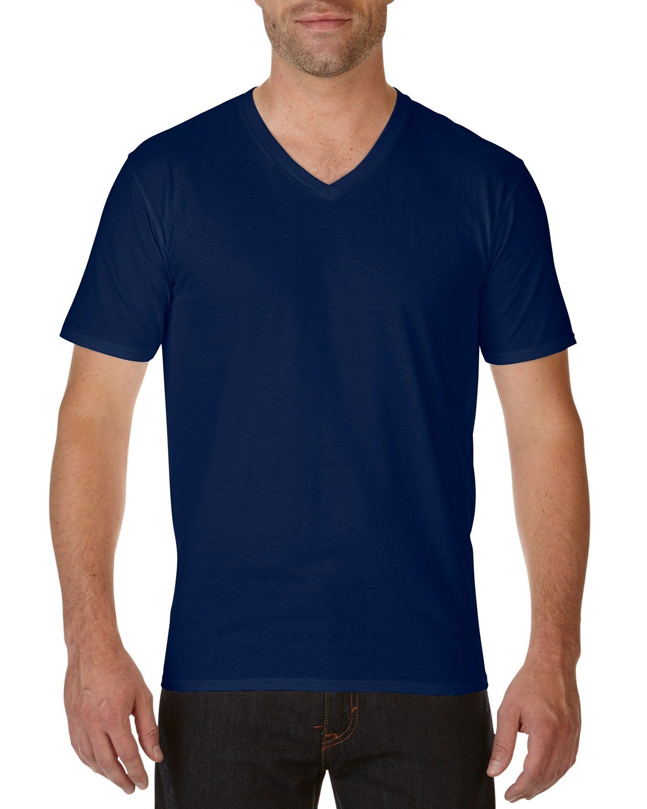 Gildan Mens Premium Cotton V-Neck T-Shirt.