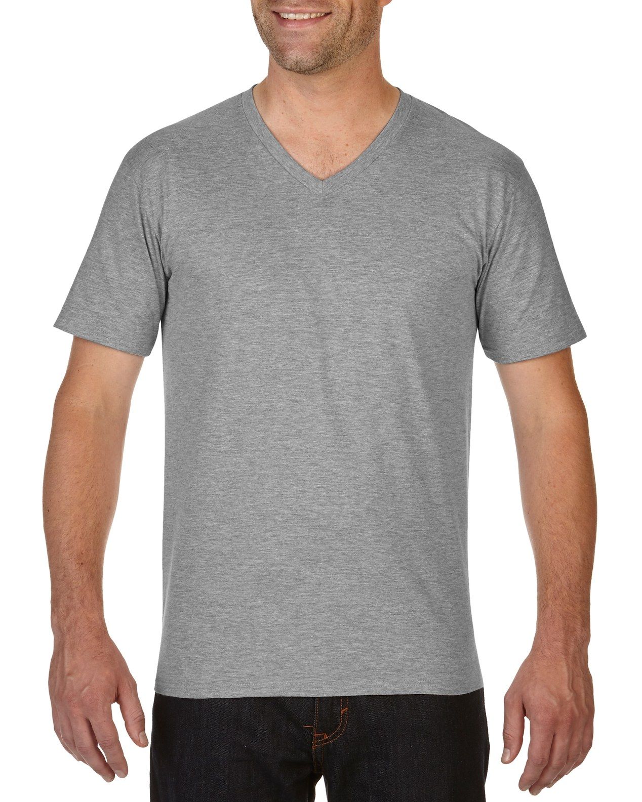 Gildan Mens Premium Cotton V-Neck T-Shirt.