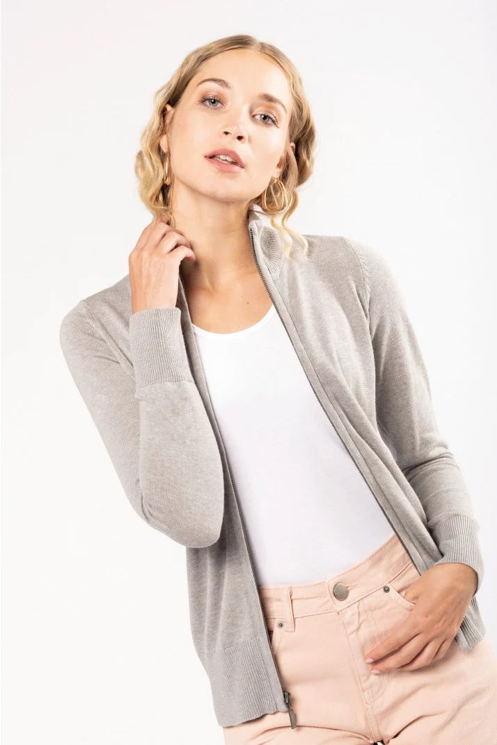 Kariban Ladies Full Zip Cardigan.