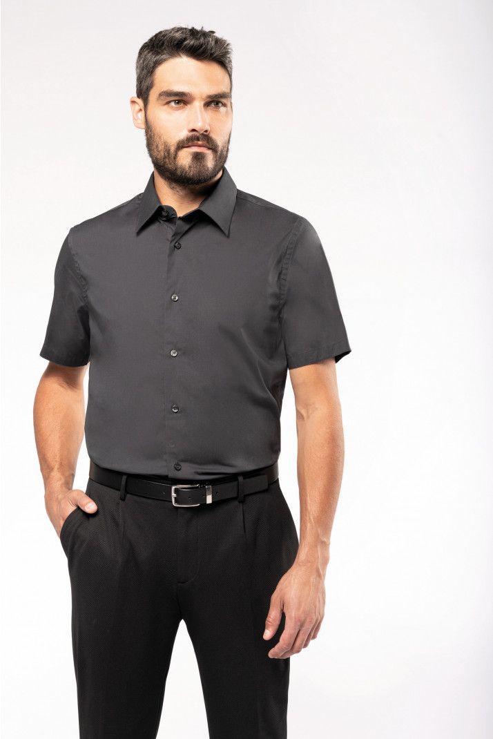 Kariban Mens Stretch S/S Shirt.