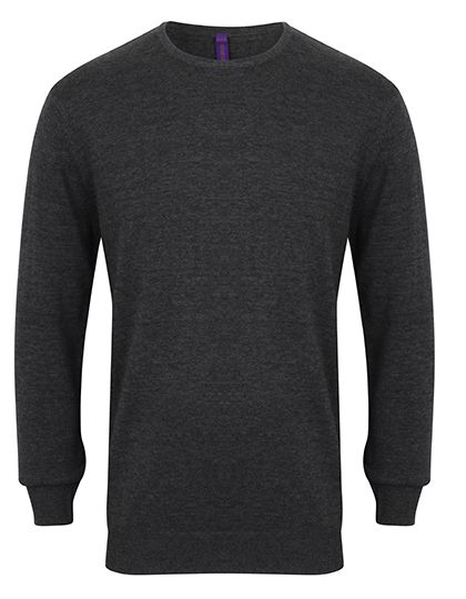 Henbury Mens Lightweight Crew Neck Jumper.