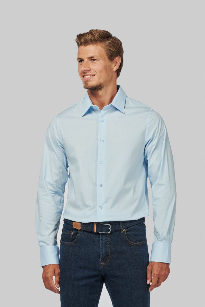 Kariban Mens L/S Stretch Shirt.