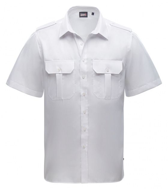 Marinepool Mens S/S Captain Noniron Shirt with pockets.